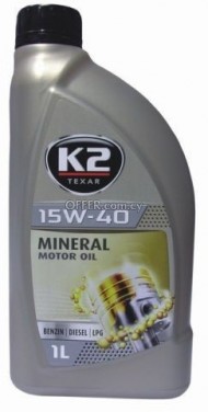 K2 15W-40 MINERAL MOTOR OIL 1L - 1
