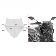 Givi A2132 Specific Screen for Yamaha MT09 17   18 - 1