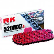 RK MOTOCROSS RACING CHAIN    Red  520 X 120 LINK - 1