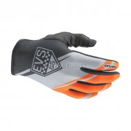 EVS Slip On  Circuit   Orange  Black  Gloves