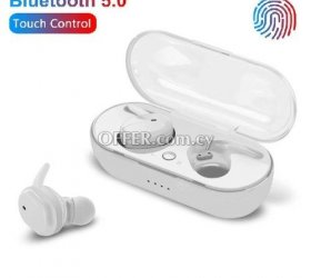 TWS Y30 Wireless Earbuds White - Touch & Waterproof - 1