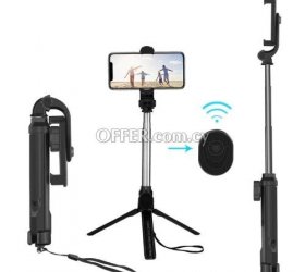 Tripod Bluetooth Monopod Selfie Stick Holder Android And IOS - 1
