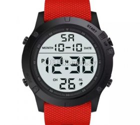 Hightech Waterproof Watch with Display Red - 1