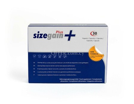 SIZEGAIN PLUS - NATURAL 30 PILLS MALE ENHANCEMENT stronger longer erection hard
