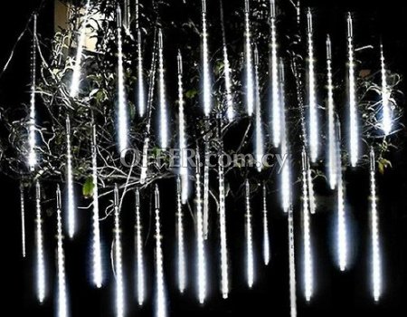 Christmas Solar Meteor Lights White 144 LED 5M – 8 tubes - 3
