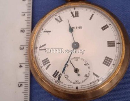 Παλαιό μηχανικό αγγλικό ρολόι τσέπης, Smith's, δουλεύει.
