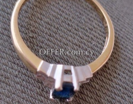 Sapphire & Diamond ring 18k - 2