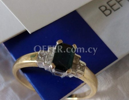 Sapphire & Diamond ring 18k - 3
