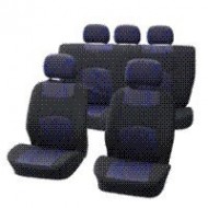 CARPOINT SEAT COVER 9 PCS CLASSIC BLACK/BLUE - 1