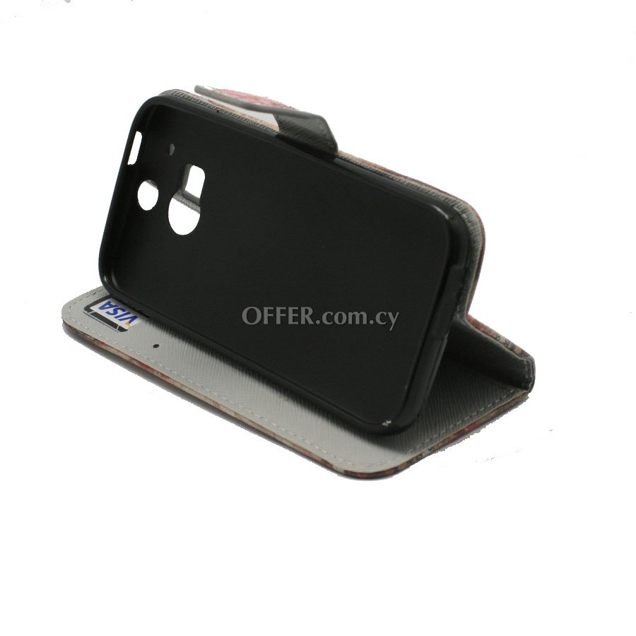 Book case for htc m8 classic fashion - 2
