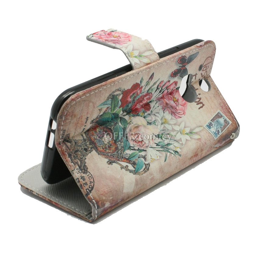 Book case for htc m8 classic fashion - 3