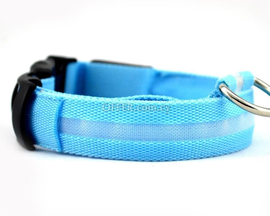 Glow in the dark led pet dog collar for night safety - 5