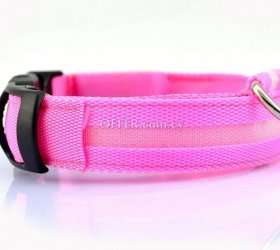 Glow in the dark led pet dog collar for night safety - 3