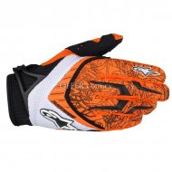 ALPINESTARS TECHSTAR GLOVES  BLKORGWHT - 1