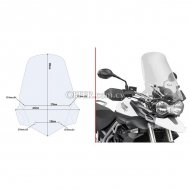 Givi 6401DT Specific Screen for Triumph Tiger 800  800 XC  800 XR 11   17
