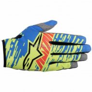 Alpinestars Racer Braap Gloves  Blue  Yellow