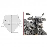 Givi A2140 Specific Screen for Yamaha MT07 18 - 1