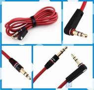 3.5mm 4 Pole Male To Record Car Aux Audio Cord Headphone Cable Red