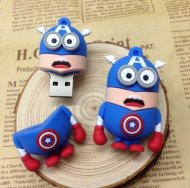 Usb flash drive 8GB pen Captain America super hero minions lovely cart