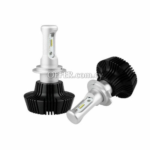 H7 FANLESS 50W 8000LM LUMILEDS ZES LED HEADLIGHT BULBS XENON CONVERSION