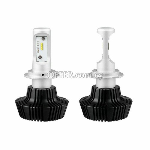 H7 FANLESS 50W 8000LM LUMILEDS ZES LED HEADLIGHT BULBS XENON CONVERSION