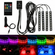 Car interior RGB LED Neon Strip Light Music Remote Control lighting