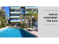 Beautiful beachfront duplex apartment with communal swimming pool in Limassol