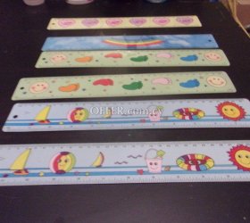 Bright colourful rulers 6 for 5 Euro