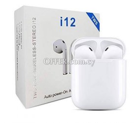 TWS i12 Wireless Earpods + Touch - 1