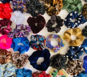 Scrunchies heaven at the stock shop 50 cents each only or a bundle of 4 for 1.50 e