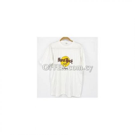 [NA-00006-N-A] Hard Rock Unisex T Shirt White Athens Large