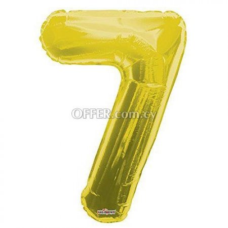 [681070198523] Kaleidoscop Foil Ballon Number7 Gold Toy