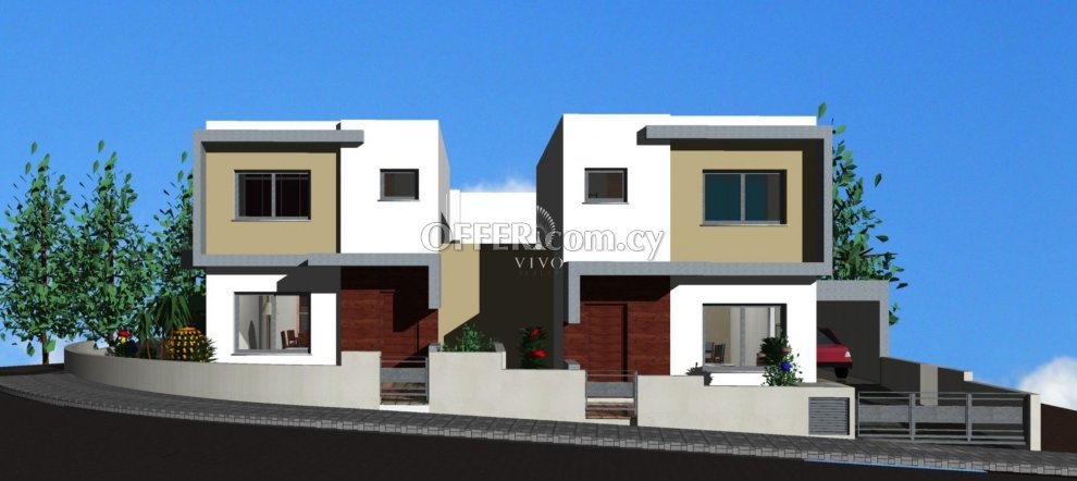 3 BEDROOM MODERN DESIGN LINKED DETACHED HOUSE UNDER CONSTRUCTION IN PALODIA - 2
