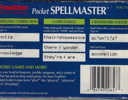 Free 16 page user's manual with SpellMaster SMQ-100 - 7