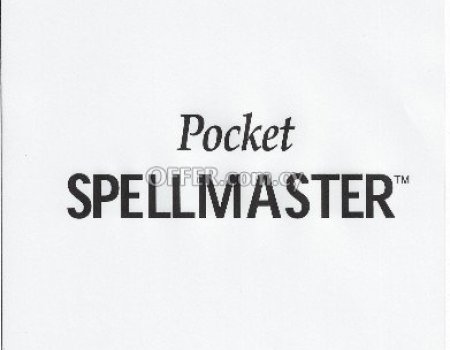 Free 16 page user's manual with SpellMaster SMQ-100 - 9