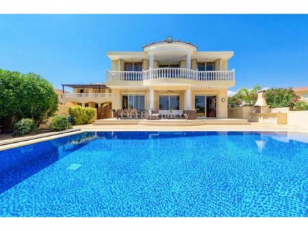 Luxury beachfront five bedroom villa in Kappari Protaras with private swimming pool and unobstructed sea views