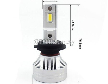 Super bright headlights for cars best H4 H7 9005 H11 LED kit all in one fan design (photo 2)