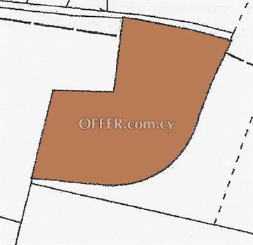 Plot of 574 Sq.m.  In Pano Deftera, Nicosia - Corner In a Dead End - 1