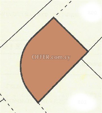 Corner Residential Plot Of 540 Sq.M.  In Anagyia In A Quiet Area