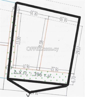 Piece Of Land Of 1672 Sq.M.  In Tseri, Nicosia