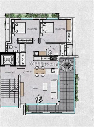 2 Bedroom Whole Floor Apartment  At Faneromeni Area, Larnaca - 4