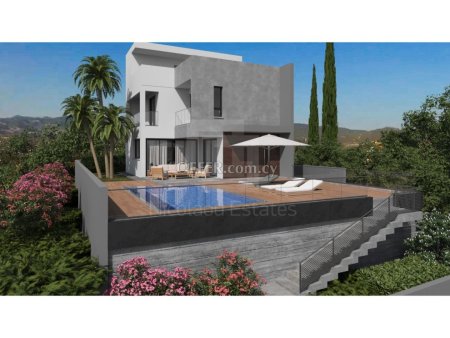 Modern three bedroom villa with private swimming pool in Parekklisia