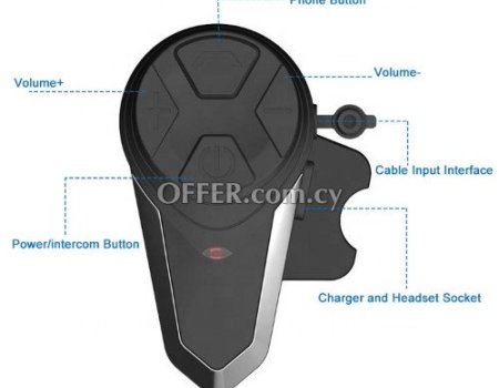motorcycle helmet intercom 1000M wireless helmet headset waterproof BT interphone (photo 1)