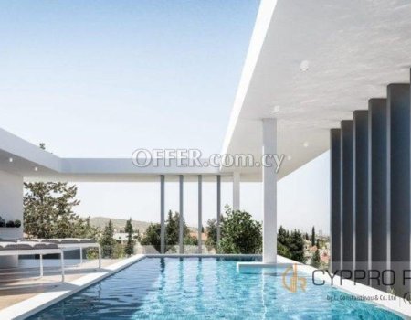 3 Bedroom Penthouse with Pool in Germasogeia