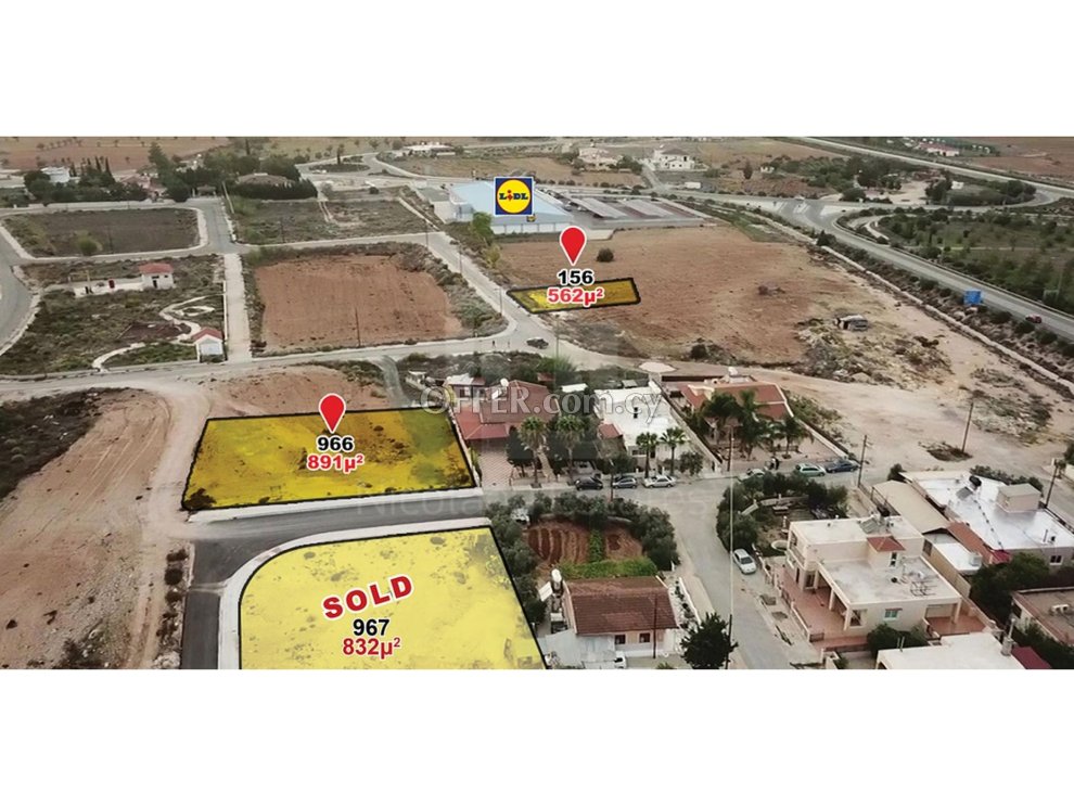 891 sq.m. residential plot for sale in Kokkinotrimithia near LIDL supermarket - 1