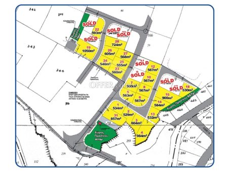 1050 sq.m. residential plot for sale in Lakatamia near senior school
