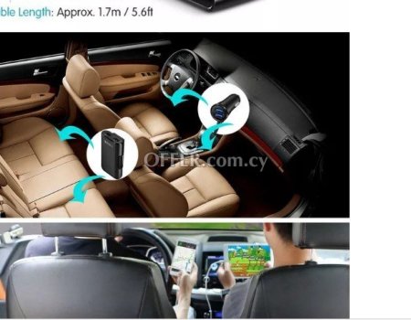 Multi USB Port QC 3.0 Backseat Clip Car Charger Extension Cord Long Cable For Iphone Rear Back Seat Vehicle Quick Charge Adapter