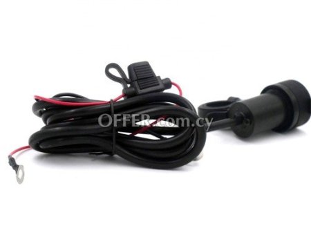 5V 2.1A Double USB Charger Adapter for Moto Motorcycle Black - 5