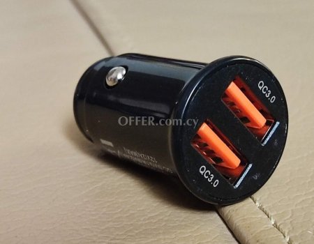 Lighter to two Fast charger usb adapter