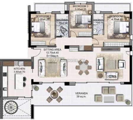 New For Sale €750,000 Penthouse Luxury Apartment 3 bedrooms, Retiré, top floor, Nicosia (center), Lefkosia Nicosia - 11